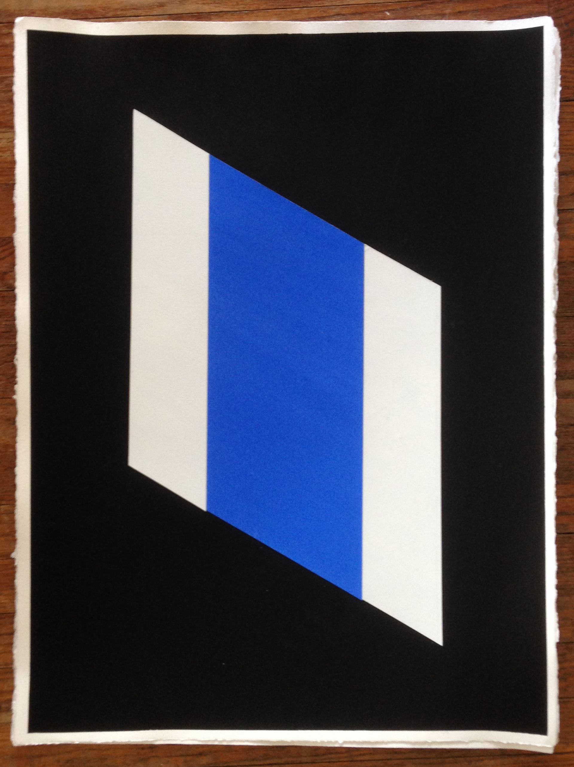 Painted Paper Study (blue and white)