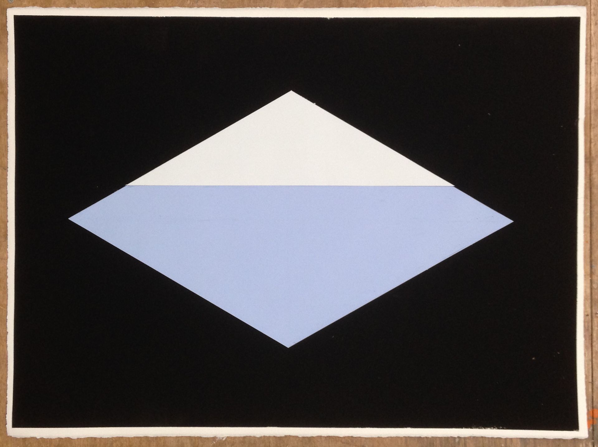 Painted Paper Study (light blue and white)