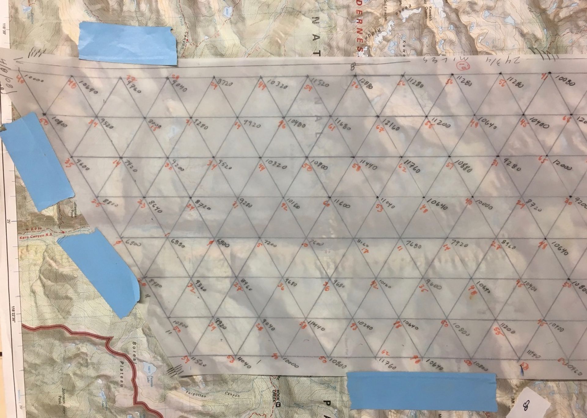 Detail of map/elevation work